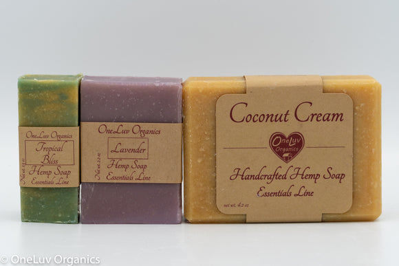 Hemp Soaps with Guest-Sized Bars Available