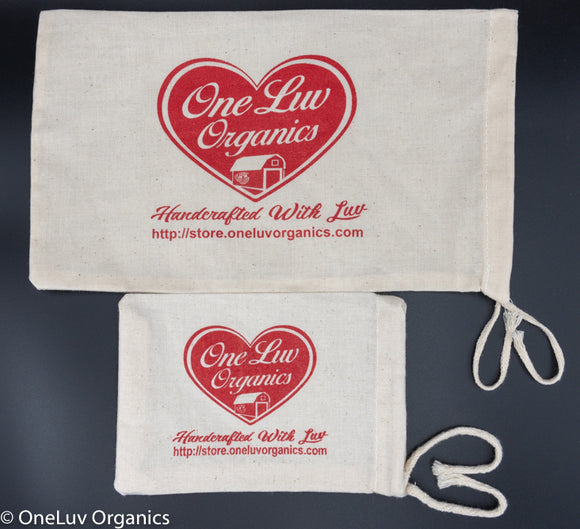 OneLuv Organics Cotton Drawstring Bag
